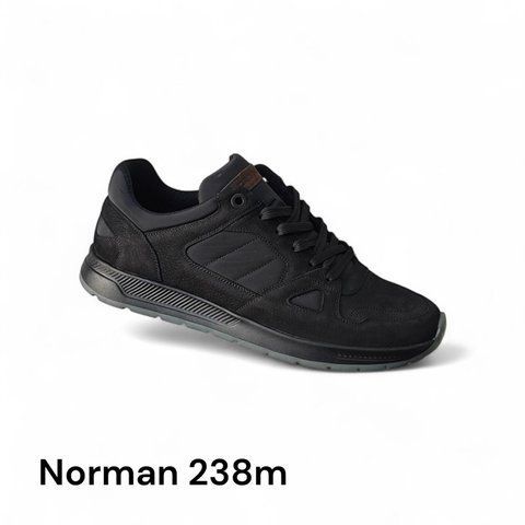 Чоловічі чорні кросівки Norman 238m з нубуку, дихаючі та легкі 238-40 фото