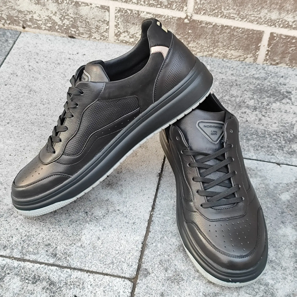 Модні чоловічі шкіряні кросівки Norman 228ш 228ш фото