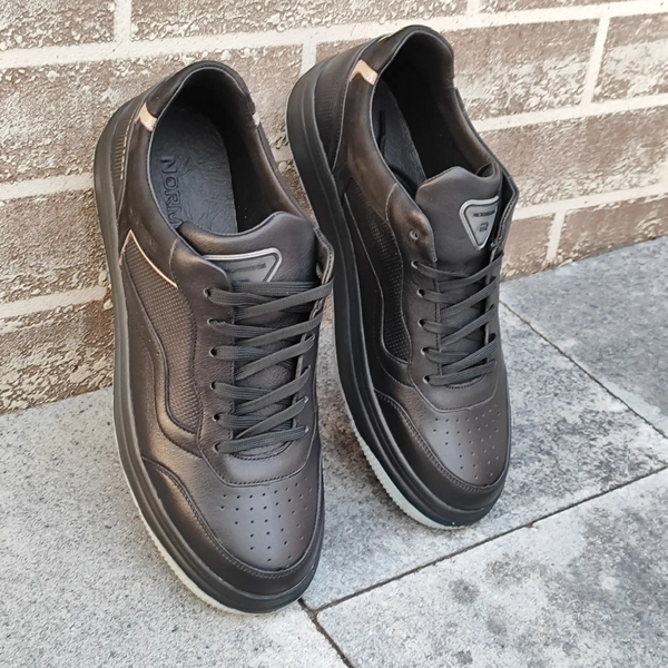 Модні чоловічі шкіряні кросівки Norman 228ш 228ш фото