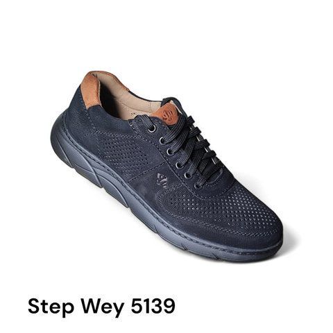 Чоловічі кеди чорні з натурального нубуку Step Wey 5139 &mdash; шкіряні літні туфлі з перфорацією 5139-40 фото