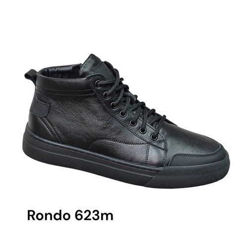 Черевики зимові для чоловіків Rondo 623m, верх натуральна шкіра, в середині натуральне хутро, підошва прошита термо поліуритан 623-01 фото