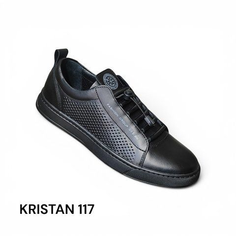 Комфортні чоловічі кеди KRISTAN 117BM із натуральної шкіри &mdash; практичне взуття для міста, подорожей та щоденного використання 0-117-40 фото