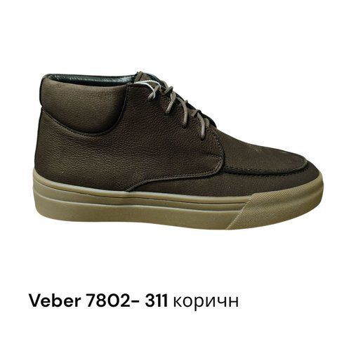 Черевики чоловічі зимові Veber 7803-311m натуральний нубук, натуральна шерсть, коричневі 7803-311 фото