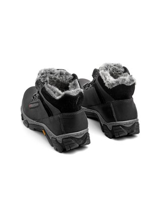 Чоловічі шкіряні зимові ботинки Black Boots СВ-16 фото