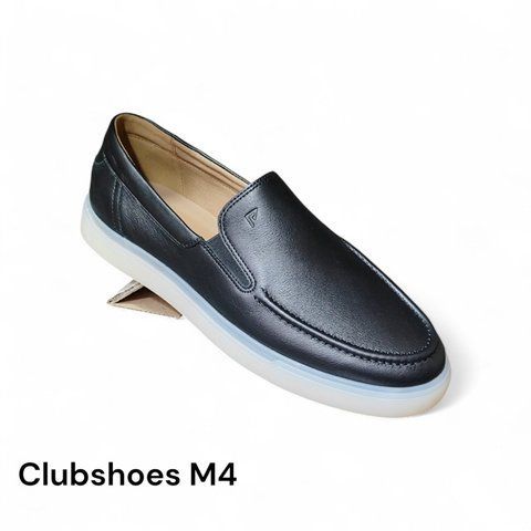 Чорні сліпони чоловічі Clubshoes M4, натуральна шкіра, літні мокасини 4-40 фото